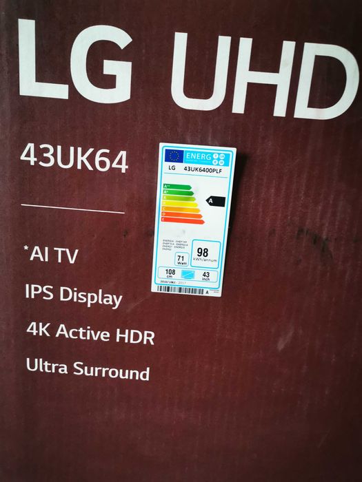 Tv LED Smart LG, 108 cm, 4K UHD