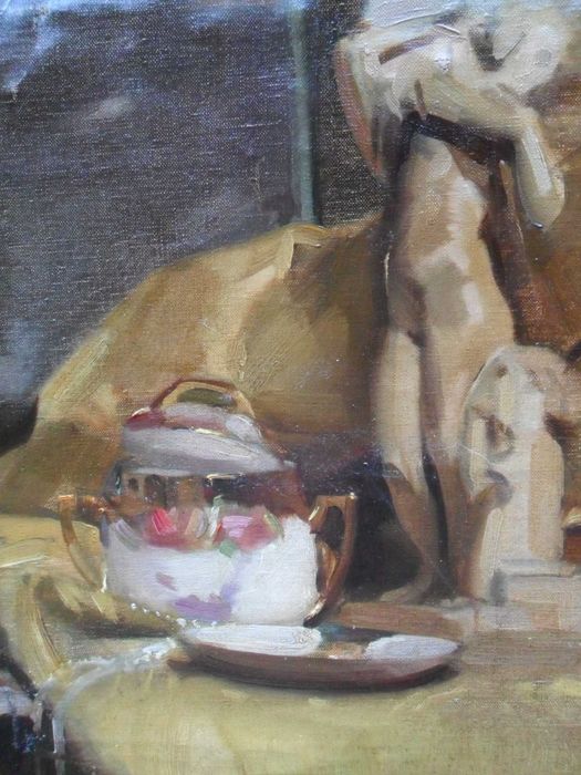 DE COLECȚIE! Tablou AUTENTIC f VECHI Szüle Péter(1886-1944) cc 80x60cm