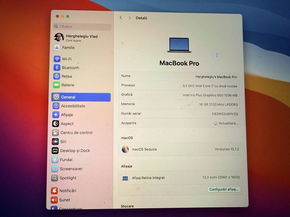 Macbook Pro Touchbar 2017 i7 16 GB