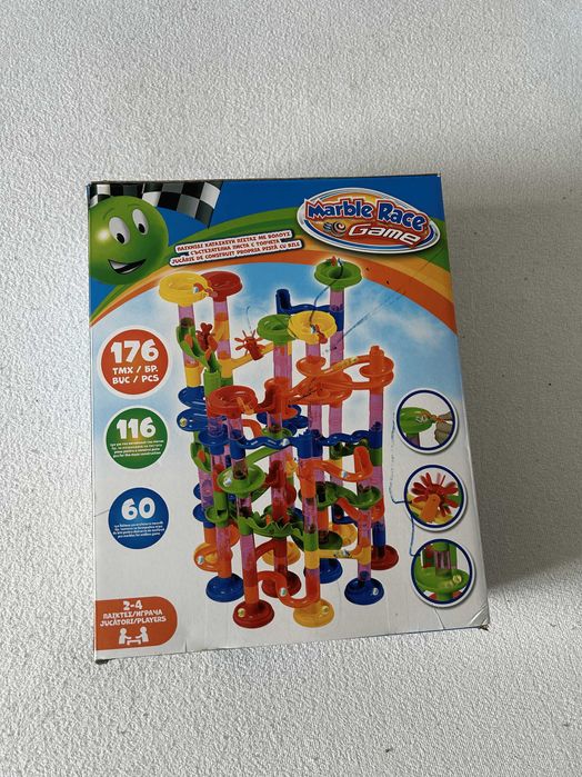 Joc de Societate, Marble Race, Pista cu Bile, 176 Piese, Multicolor