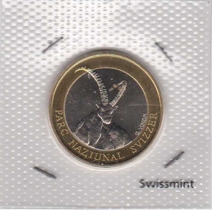 Monede comemorative ELVETIA - 10 fr. 2007+2010 - UNC - sigilate