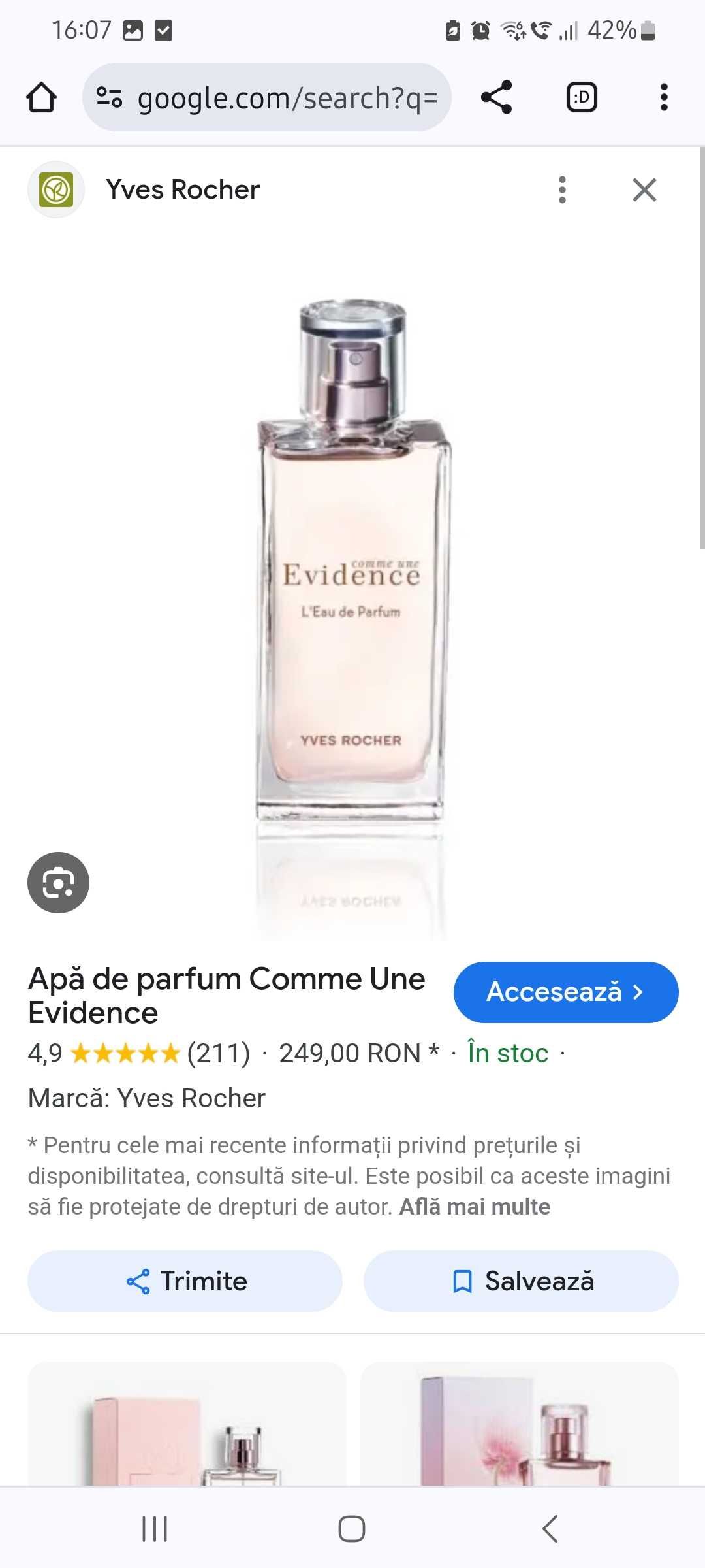 Apa de parfum Yves Rocher, Comme une Evidence, editia speciala 60 ani