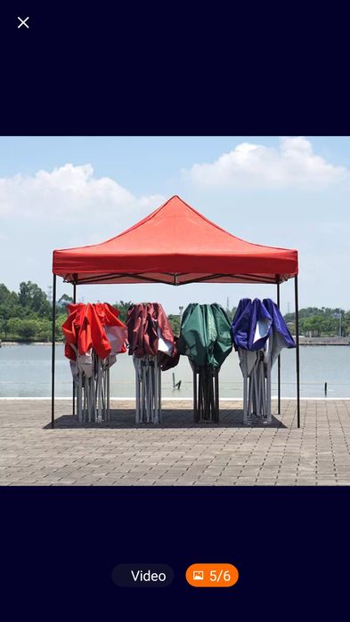 Cort pavilion pliabil Negru 3 x 3 NOU negru alb verde rosu albastru