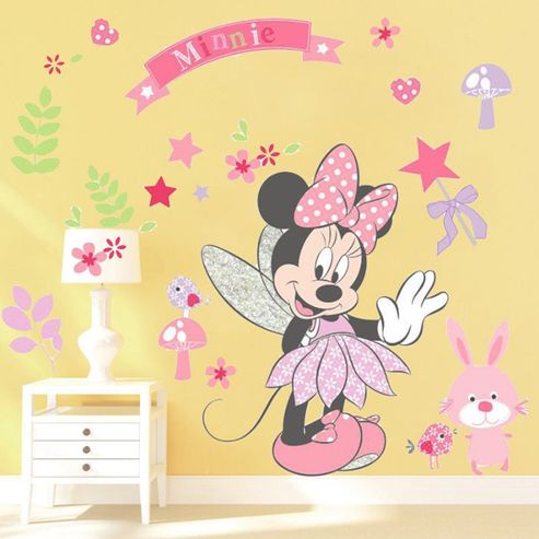 Sticker perete /Mickey și Minnie/fluture