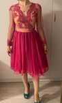 Rochie eleganta fucsia scurta