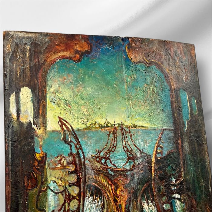 Стара картина върху дърво