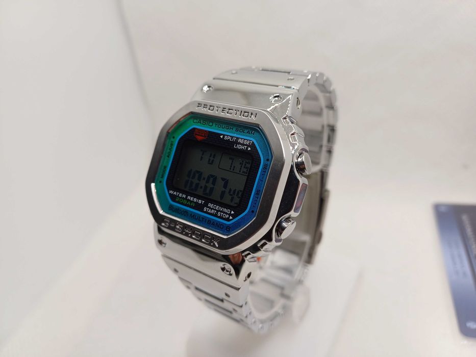 Ceas barbati Clasic Casio g shock gmw b5000pc Silver Blue Nou,Garantie