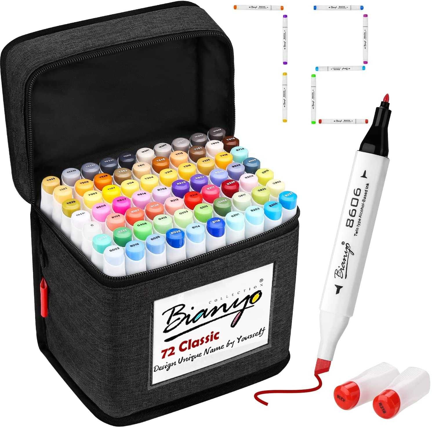 Bianyo Art Marker Set-перманентни маркери,на алкохолна основа,72 цвята