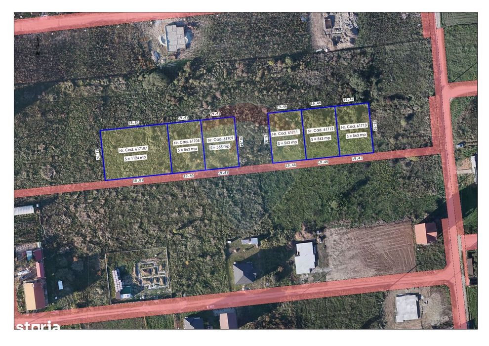 6 loturi - teren intravilan de vânzare, Cartier Viena, Sânmartin