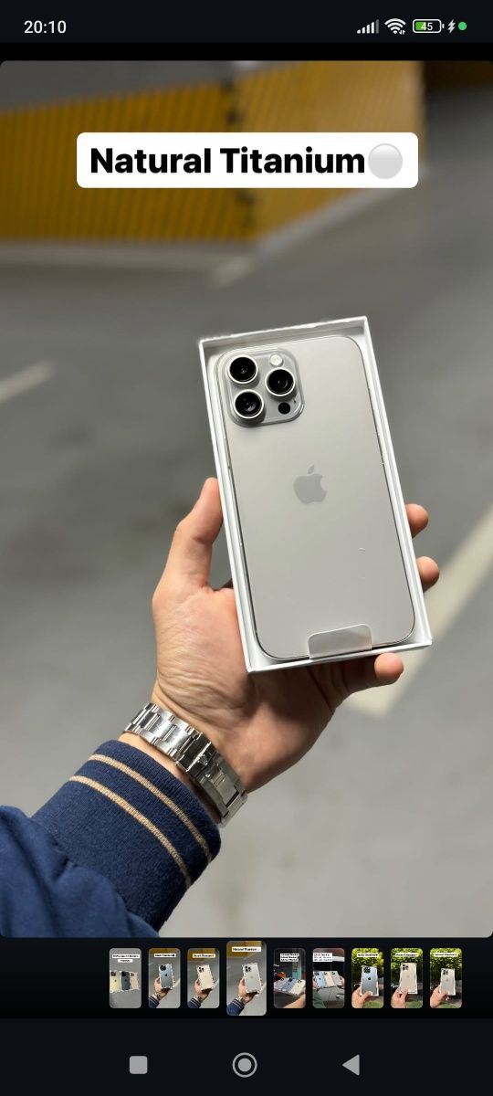 iPhone 15 Pro Max natural titanium