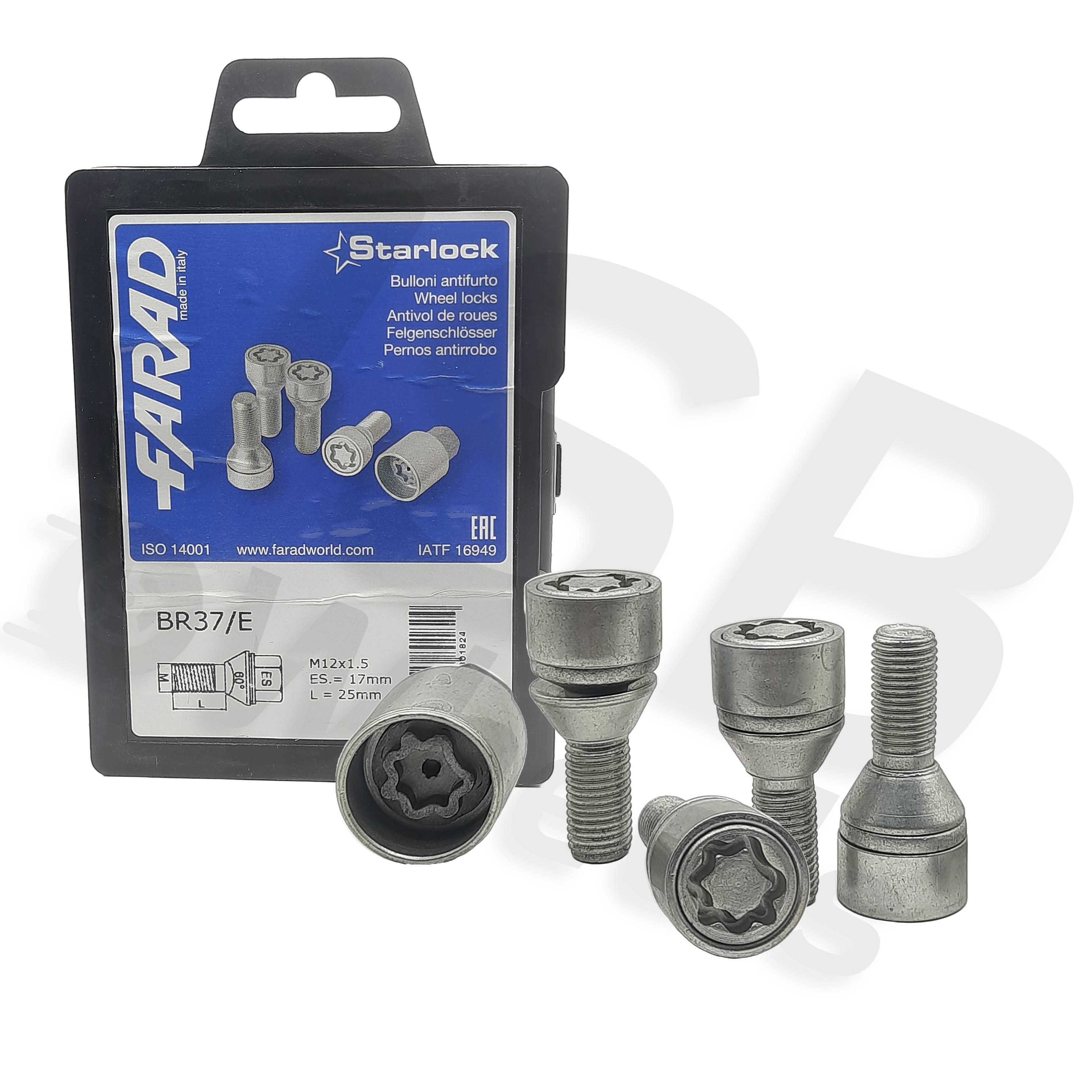 Set prezoane antifurt cu saiba Starlock M12x1.5 pentru Renault