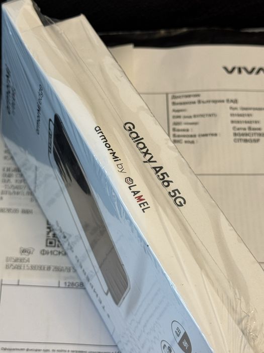 ЗАПЕЧАТАН 128GB Samsung A56 Vivacom Гаранция 2027г. White