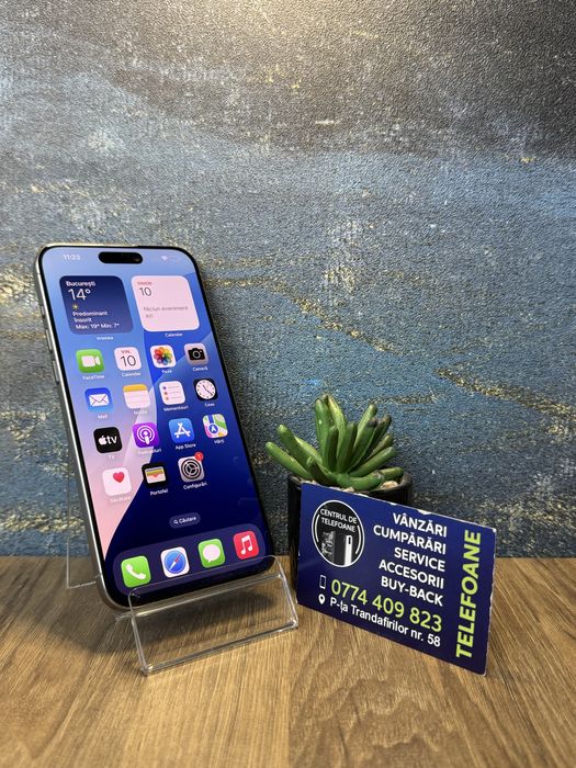 Iphone 15 pro max/256gb/2 ani Garantie Centrul de Telefoane/rate