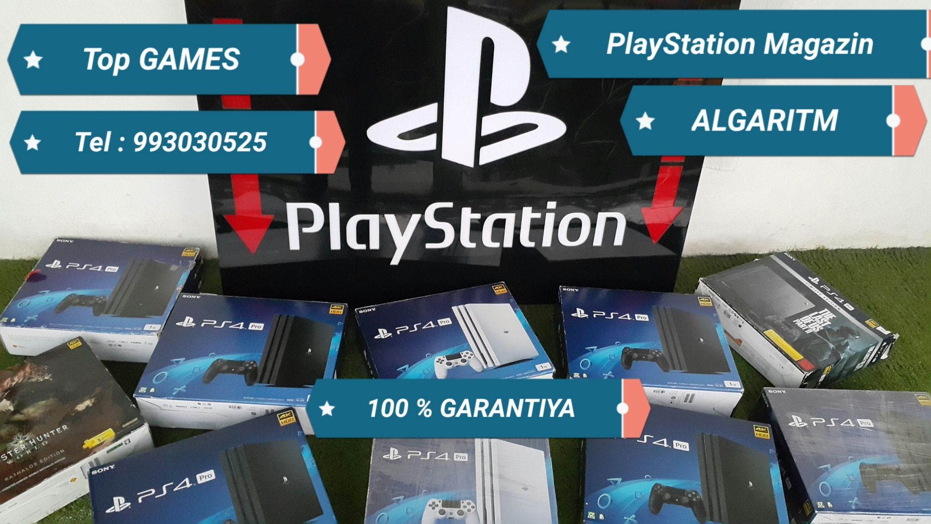 Playstation 4. PRO { 4K } HDR. + GAMES. 100% GARANTIYA.