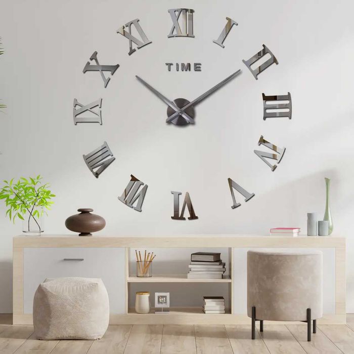 3D настенные часы / Часы 3Д / Часы римские / Большие настенные часы