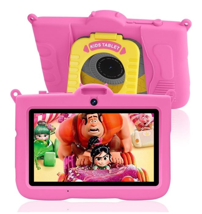Tableta pentru copii, 7 inch, Android 13, 3-12 ani, albastra sau roz