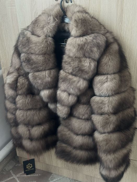 Шуба из натурального песца