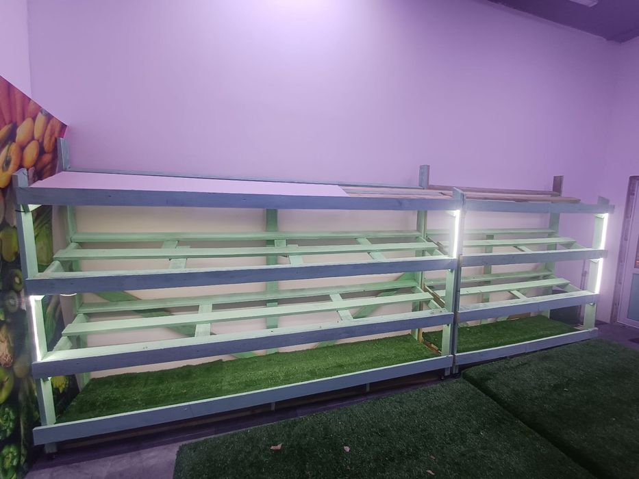 торговый оборудование,стеллаж деревянные полки для фруктовый магазина