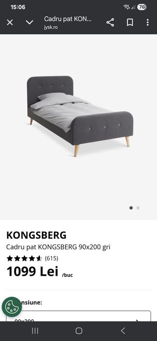 Pat mobilier amenajări  jisck 90/200 plus somieră