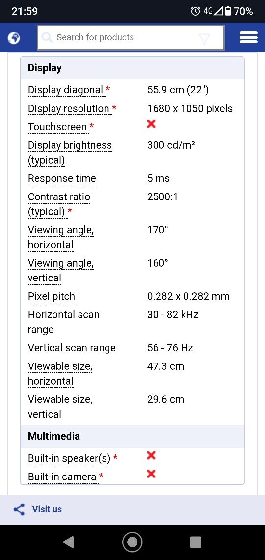 Монитор Acer P223W