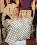 Geanta Louis Vuitton Neverfull,portofel simplu atasat,saculet, etichet