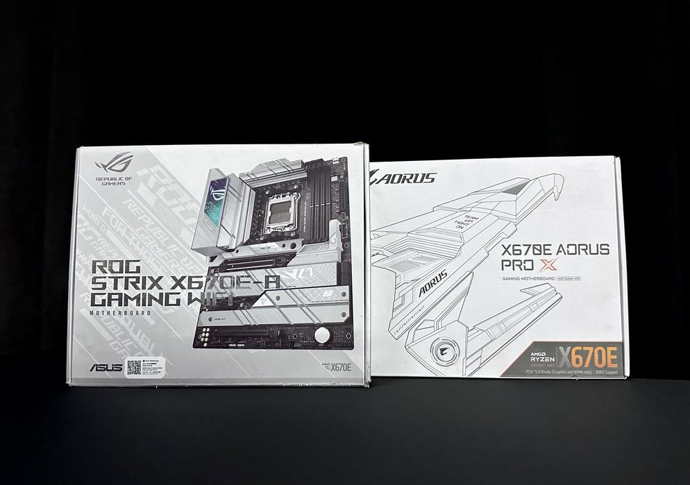 Asus ROG Strix X670E-A Gaming WiFi | Gigabyte X670E Aorus Pro X WiFi