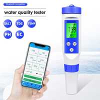 Tестер за измерване на pH, TDS, EC, соленост и температура, bluetooth