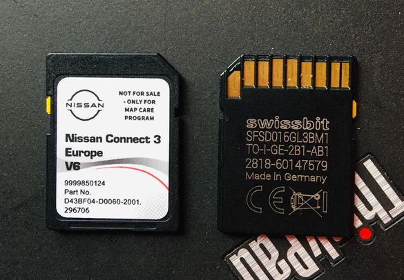 NISSAN CONNECT 1 SD CARD V11 2022гд Диск Навигация Nissan CONNECT 3 V6