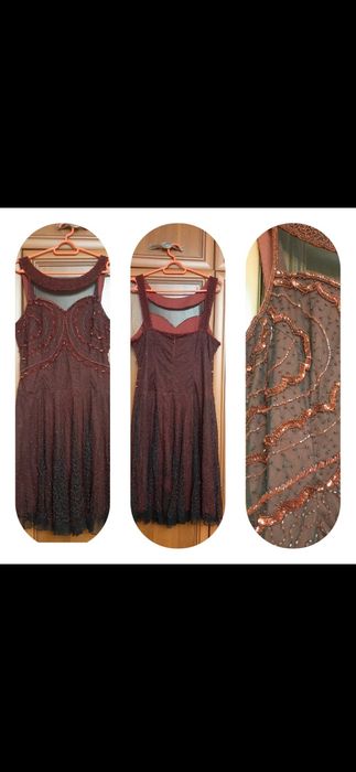 Продам красивое платье вечернее,обшито бисером.Новое.ЦВЕТ БОРДОВЫЙ