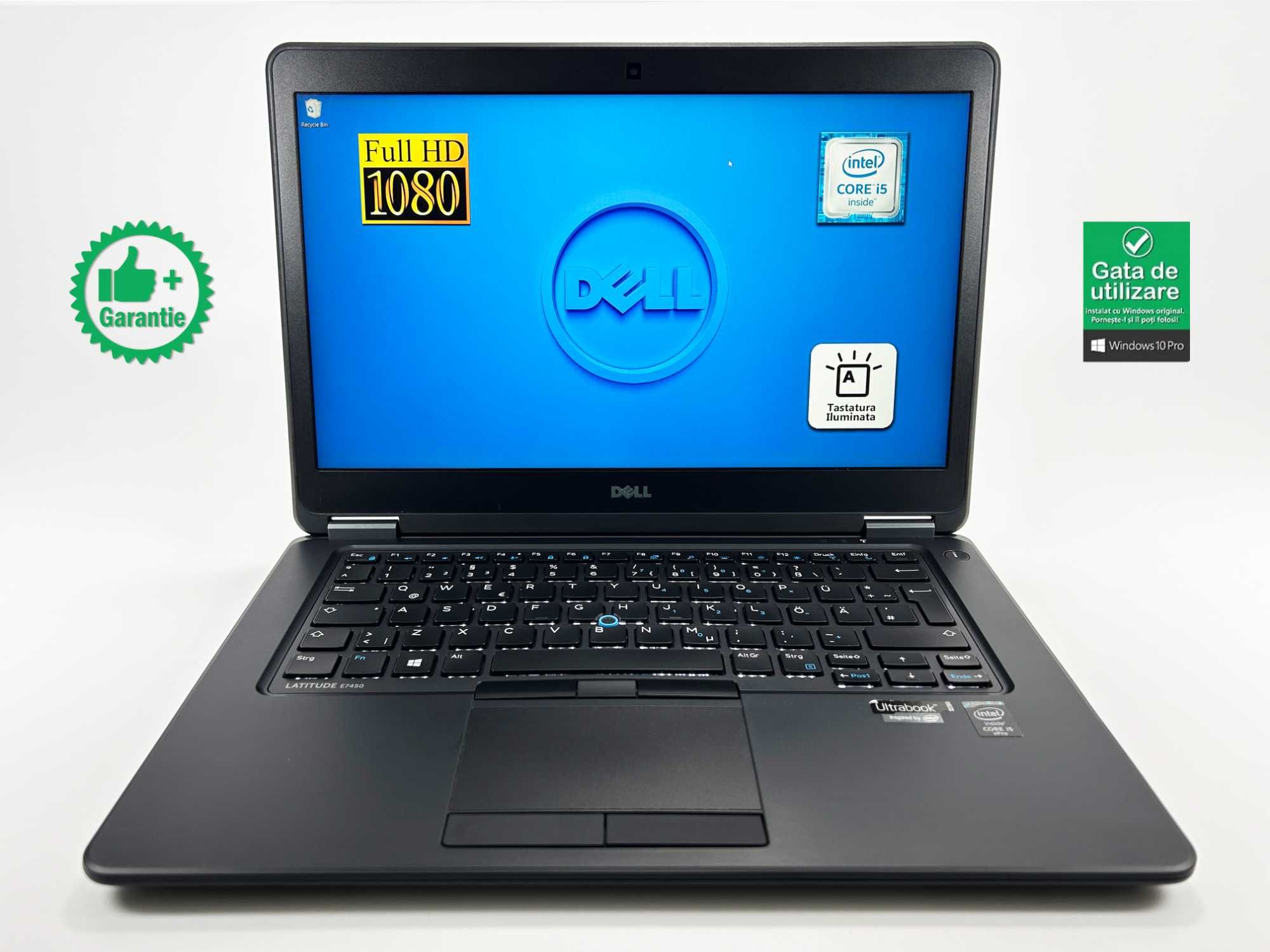 Laptop Dell Latitude i5 FullHD IPS 16GB RAM 256GB SSD iluminare CA NOU