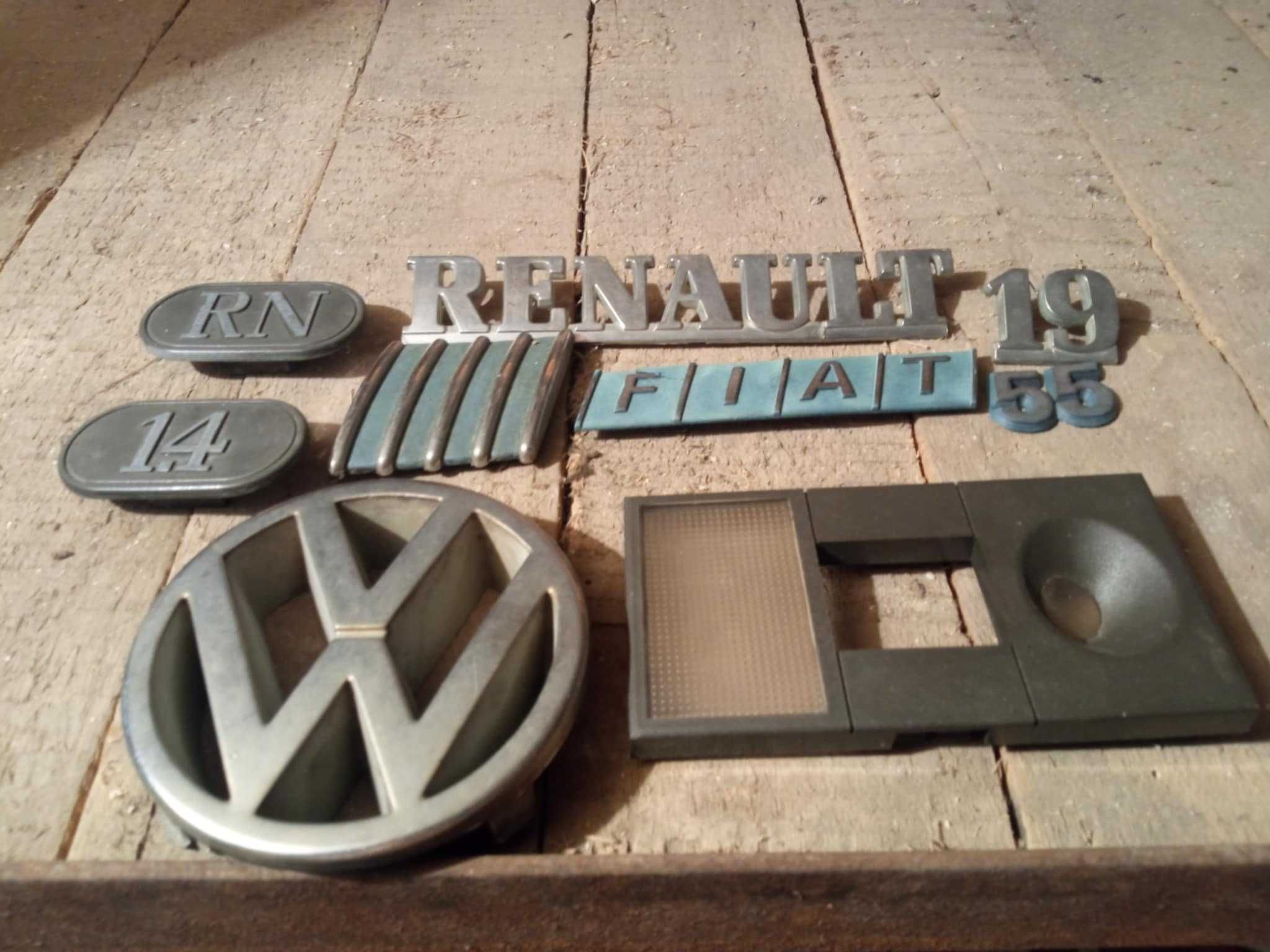 Емблеми VW, Renault, Fiat
