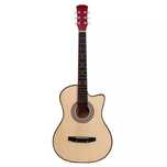 Chitara acustica din lemn 95 cm 4/4  albastru negru natur roz alb