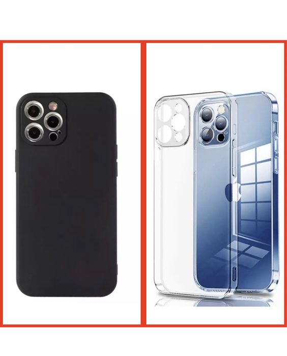 Husa TPU Slim 015 Neagra/Clara Iphone 13/14/15/16E/17 PRO MAX PLUS AIR