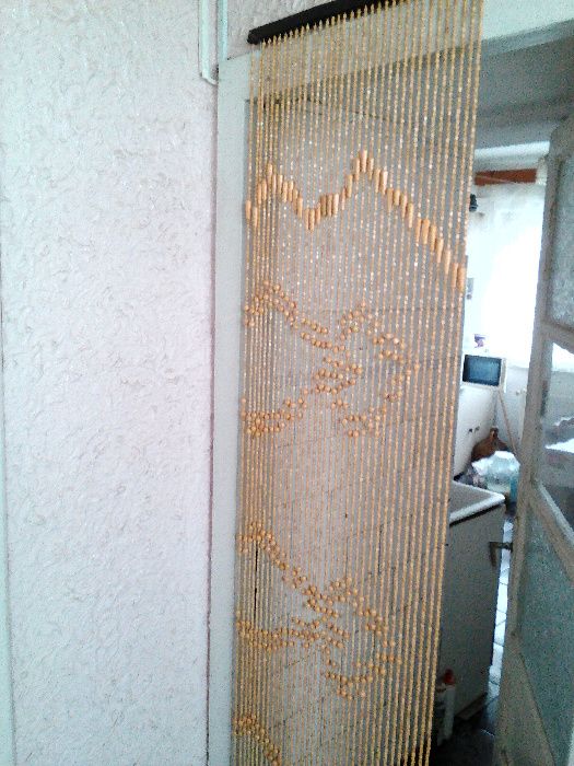 Vand perdea margele lemn