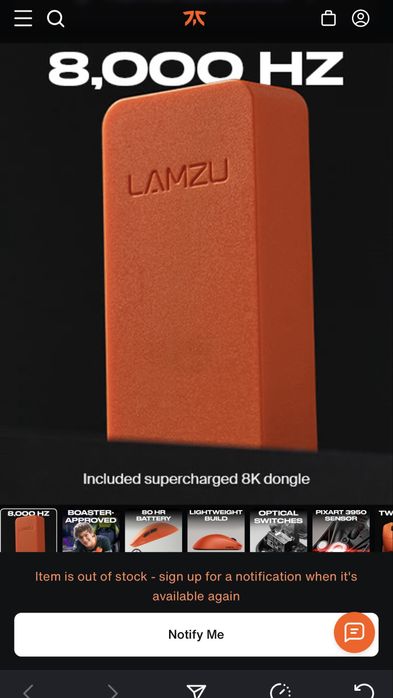 FNATIC X Lamzu Maya X 8K + Jet -L