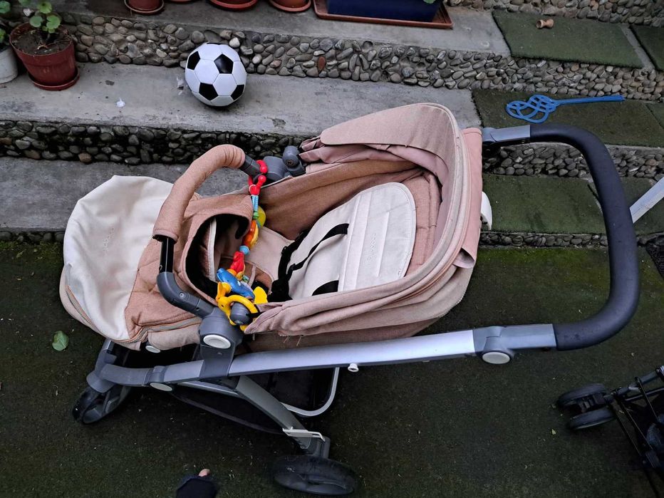 Carucior transformabil 2 in 1 COCCOLLE Sereno maro