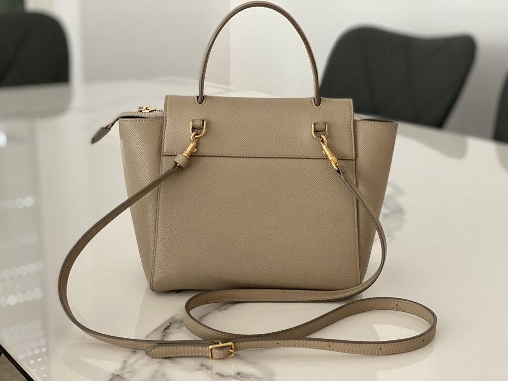 Geanta ORIGINALA CELINE Nano Belt Light Taupe