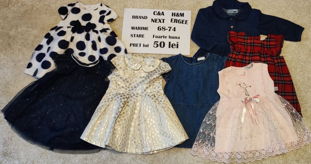 Lot hăinuțe rochite bebe