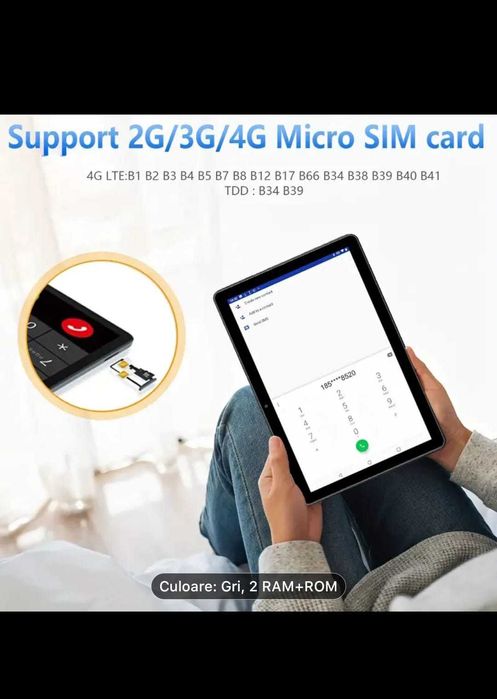 Pachet complet: Tableta 10.1", 12GB/512GB, Husa+Tastatura+Mouse+Pen+..