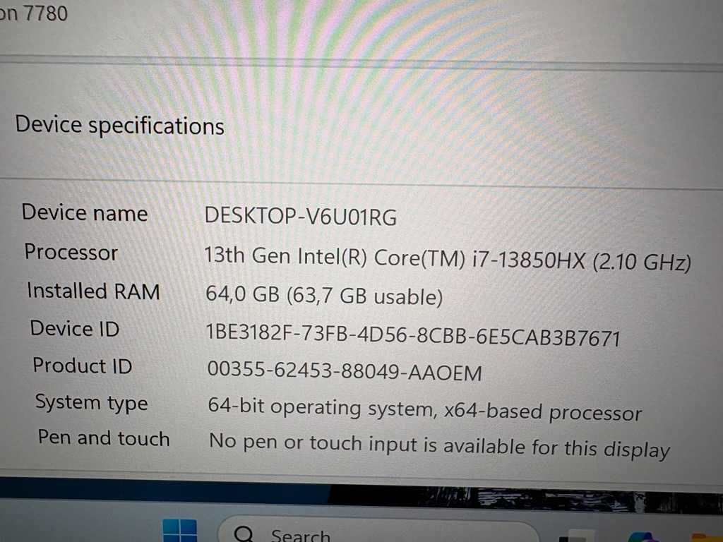 Dell Precision 7780 17"4К IPS 500nit i7 13850HX Nvidia RTX A3500 64/1