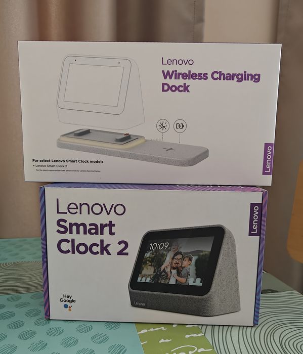 Lenovo Smart Clock 2 + wireless charging dock