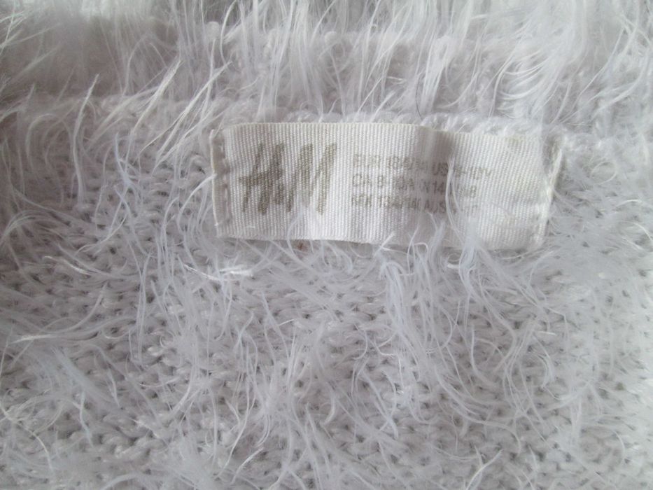 pulover alb pufos fetite H&M  134