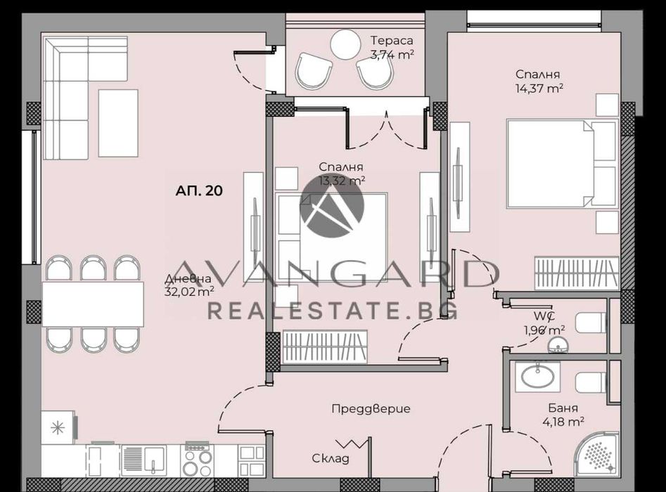 Продава се Тристаен апартамент в Пловдив, Христо Смирненски - 104 кв.м за 1794 €/кв.м - Снимка #3