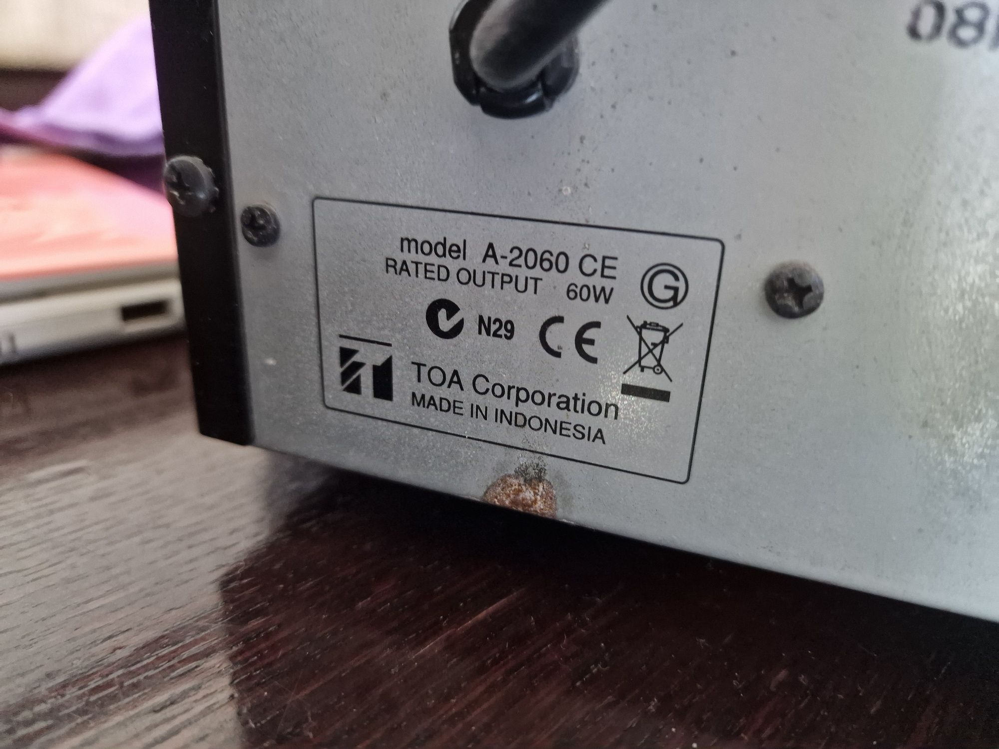 TOA A-2060 60W PA Amplifier