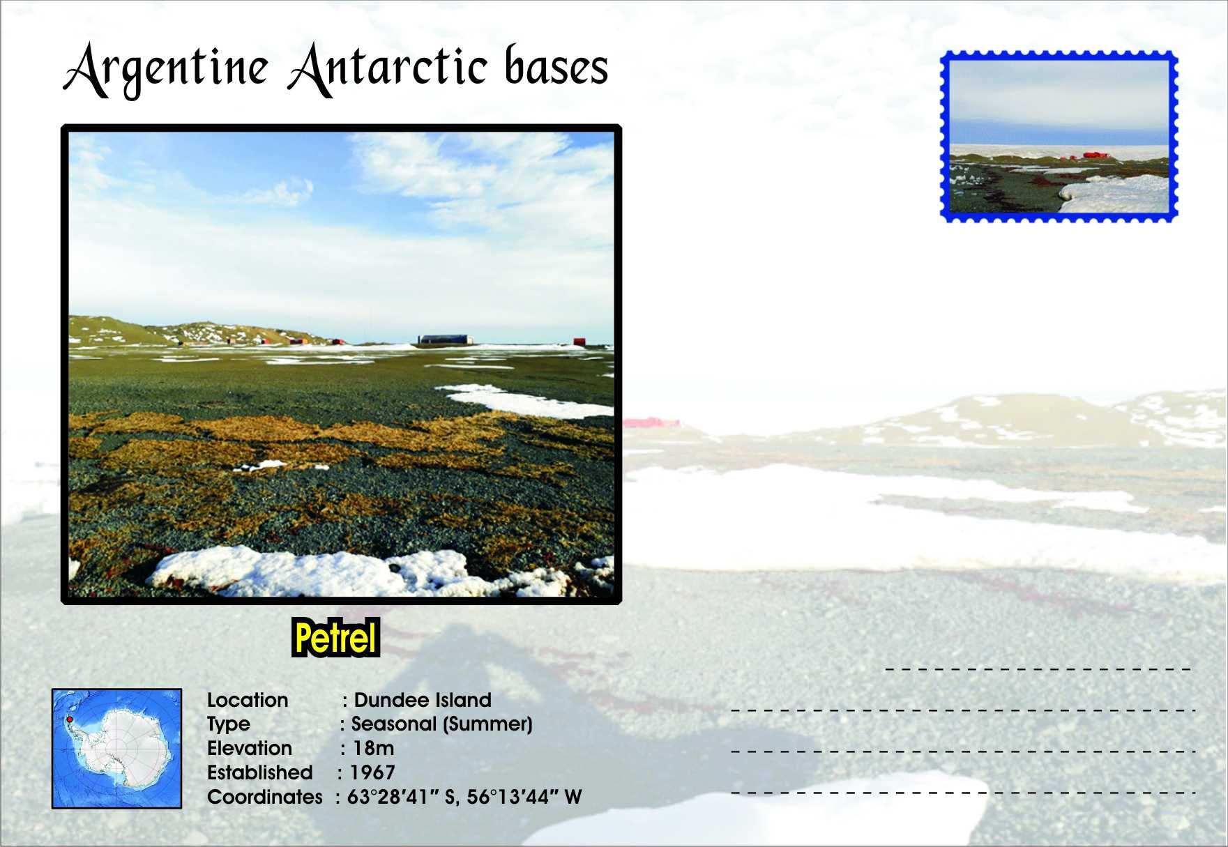 Set 5 plicuri baze polare argentiniene