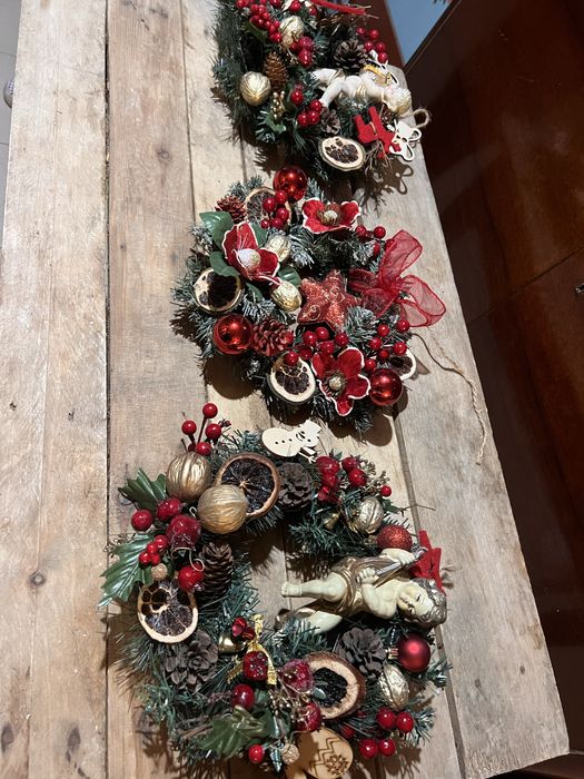 Coronite superbe Craciun , decoratiuni hand-made