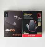 Sandisk Extreme Pro Portable SSD 1TB / Samsung 870 EVO SATA 2.5"