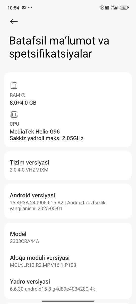 Redmi not 12s hamma joyi uziniki umuman qotmidi zor teg 8+4/256 gb