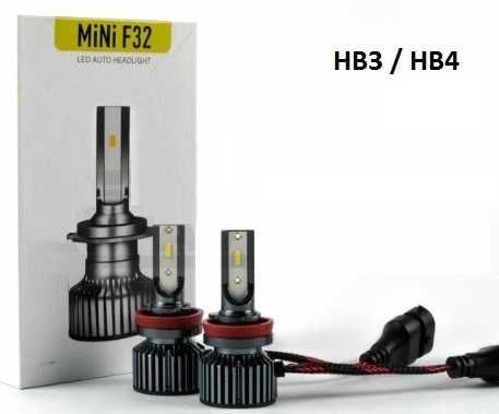 F32 MINI LED крушки за фарове халогени H1 H3 H4 H7 H11 HB3 HB4