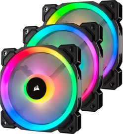 комплект 3бр вентилатор Corsair LL120 PWM RGB LED с контролер (вкл ДДС